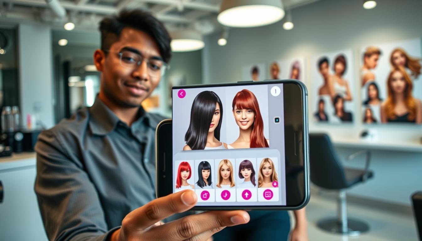 Aplicativo de simular corte de cabelo