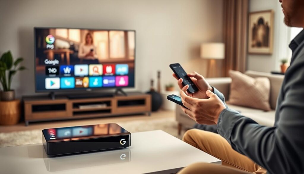 controle por voz google streamer