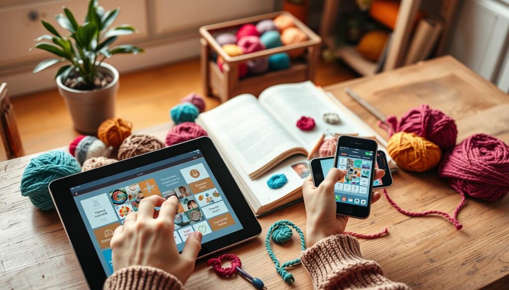 destaques aplicativos crochê