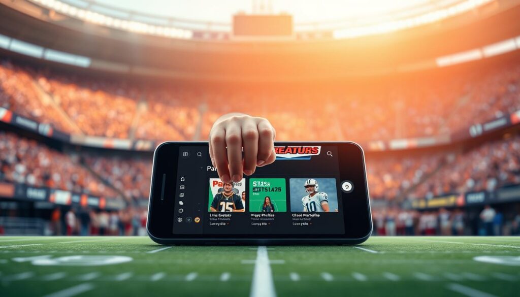 ferramentas e funcionalidades do aplicativo nfl