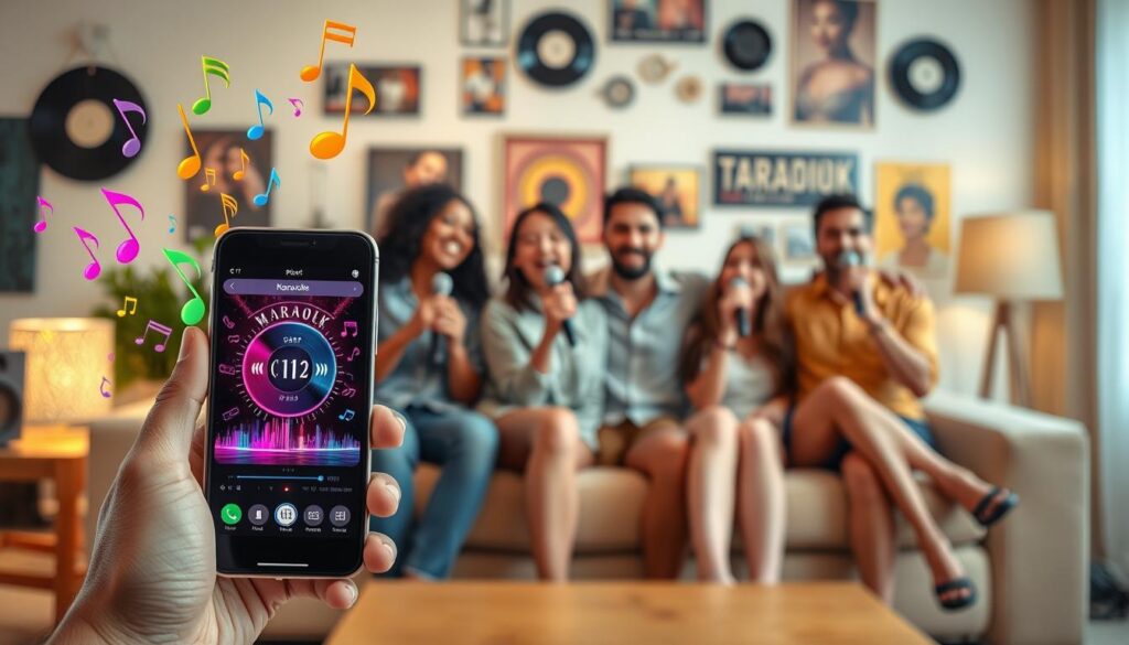 visão geral aplicativos karaokê
