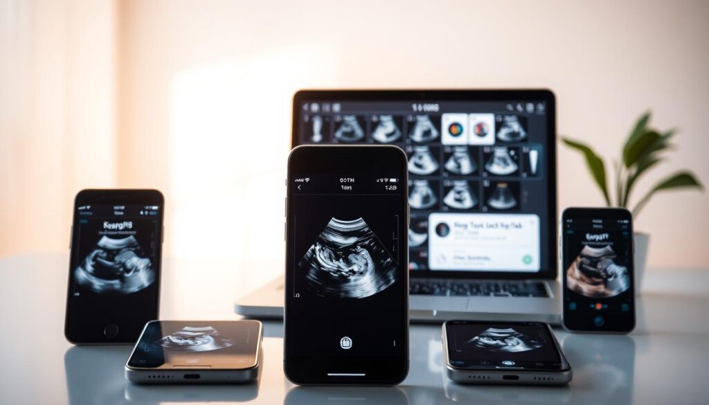 comparativo de aplicativos para visualização de ultrassom