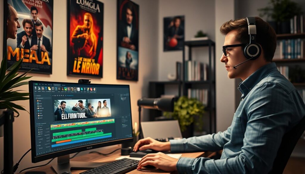 edição de legendas e vídeo