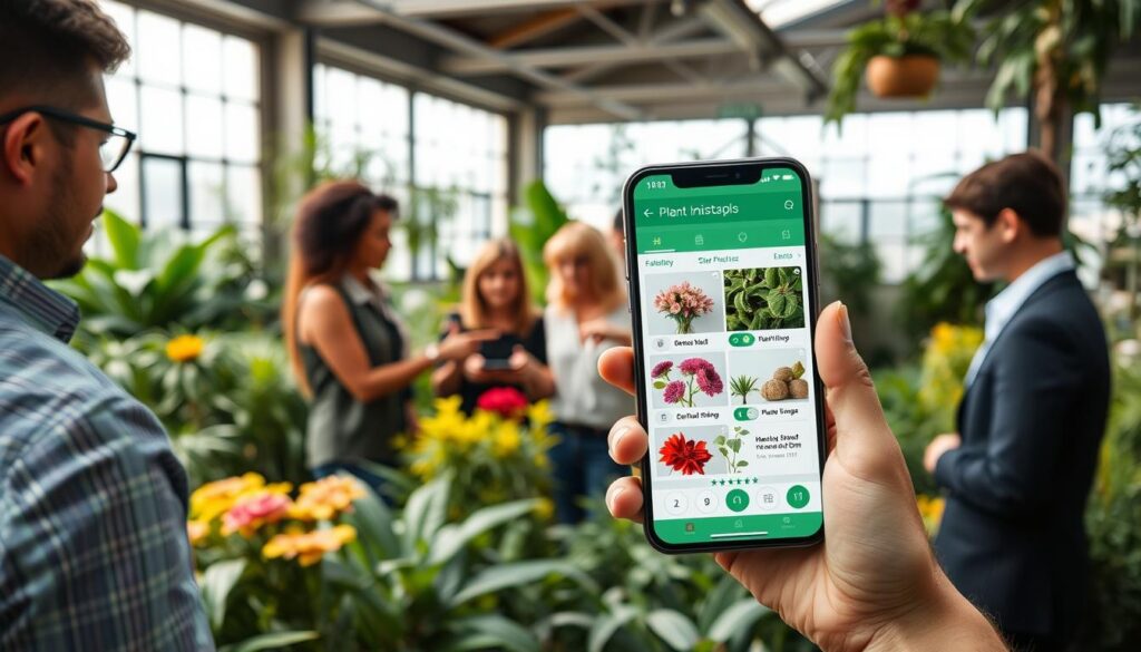 interface intuitiva aplicativos plantas