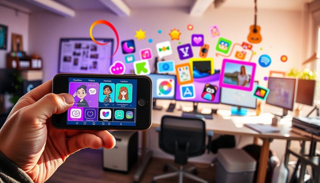 panorama mercado aplicativos animação fotos