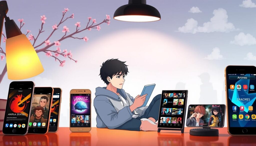 comparação entre aplicativos de anime