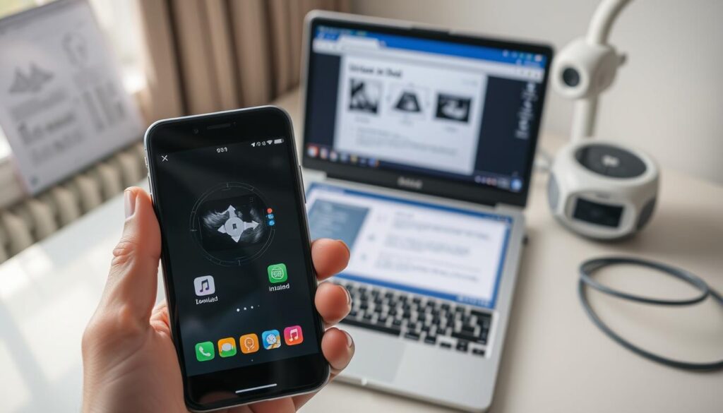 passo a passo instalação aplicativos ultrassom