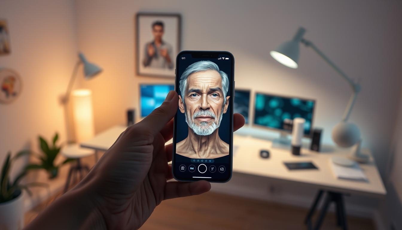 Aplicativo que mostra como será você quando envelhecer