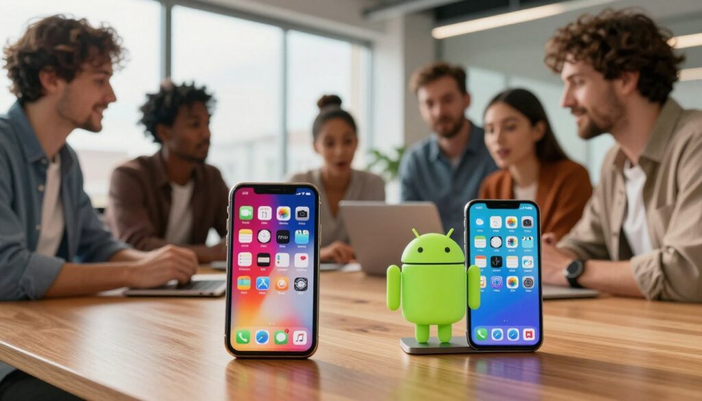 comparação entre iOS e Android
