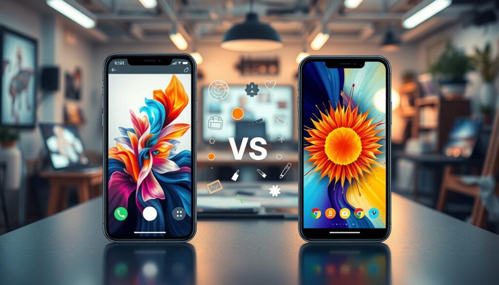 comparativo entre ios e android para apps de ia