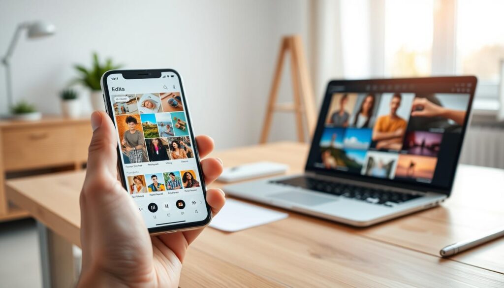 download e uso de aplicativos de edição