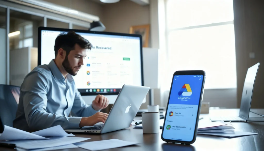 recuperar dados google drive