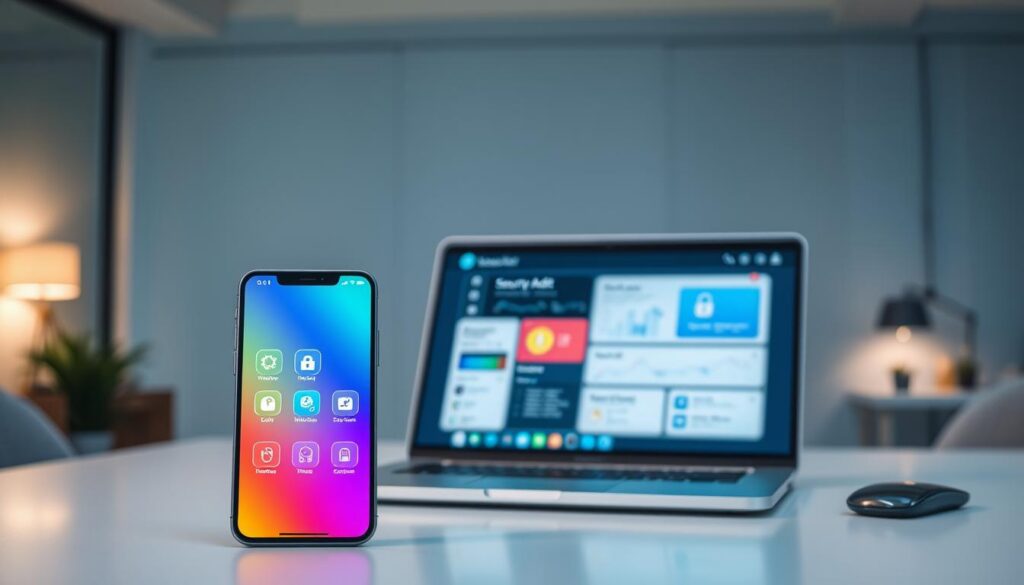 funcionalidades de aplicativos de segurança