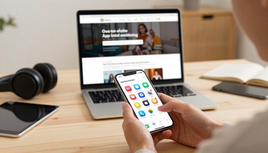 guia de instalação de aplicativos iOS e Android
