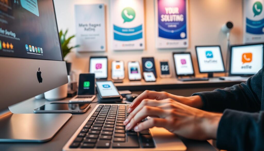 visão geral recursos aplicativos recuperação mensagens