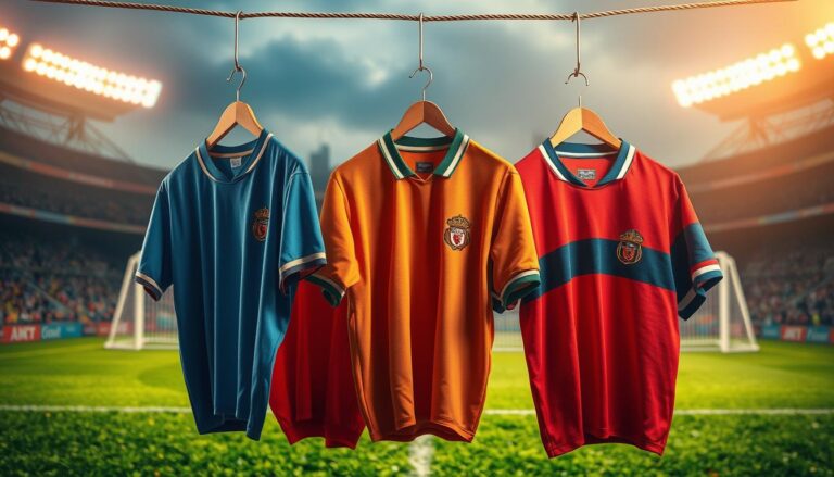 Camisetas retrô de futebol: nostalgia e jogos ao vivo