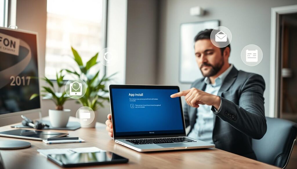 como baixar instalar apps monitoramento