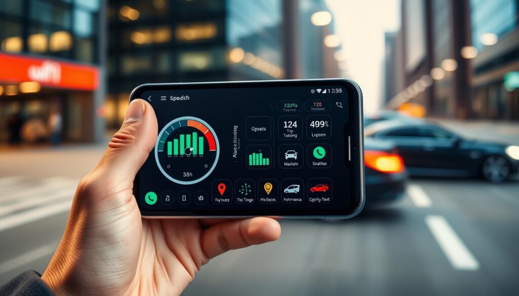 funcionalidades do aplicativo de velocidade