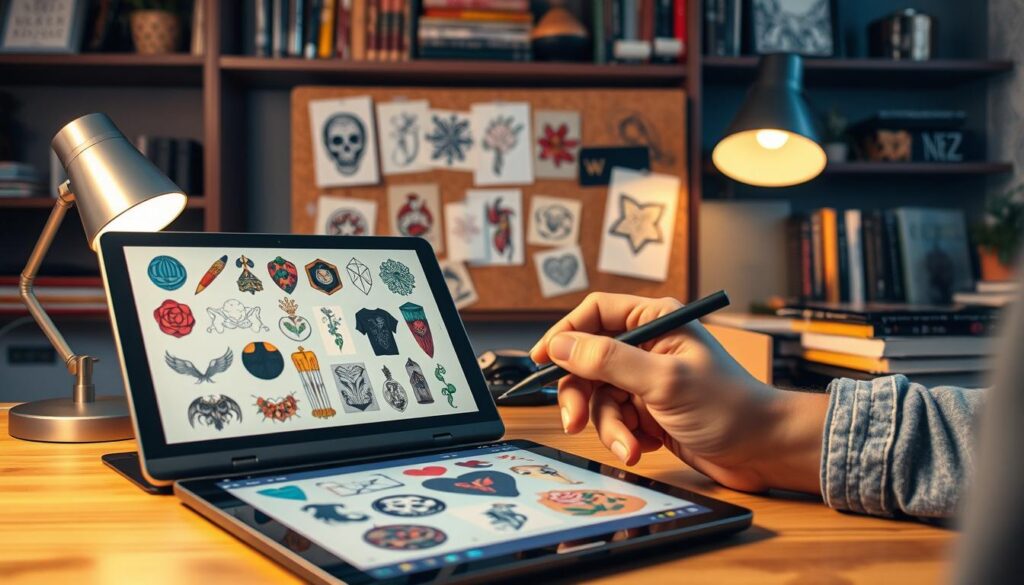 influência apps inspiração criatividade tatuagem