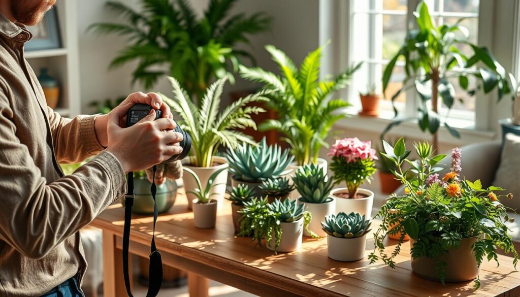dicas para tirar foto de plantas
