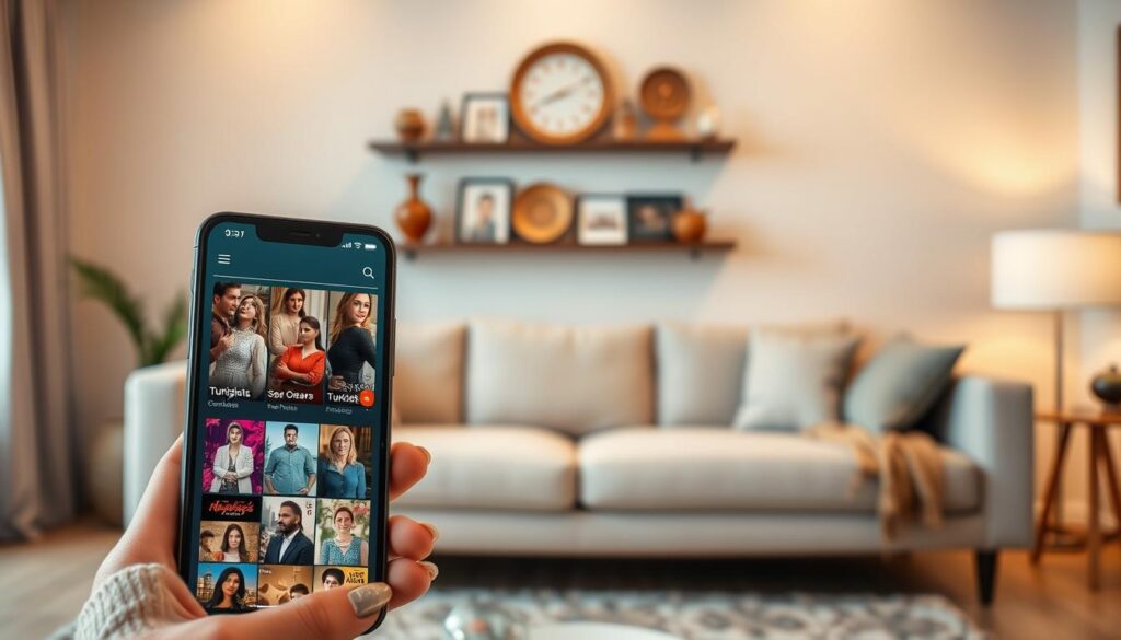 interface aplicativos streaming novelas turcas