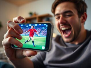 Futebol ao vivo na palma da sua mão agora